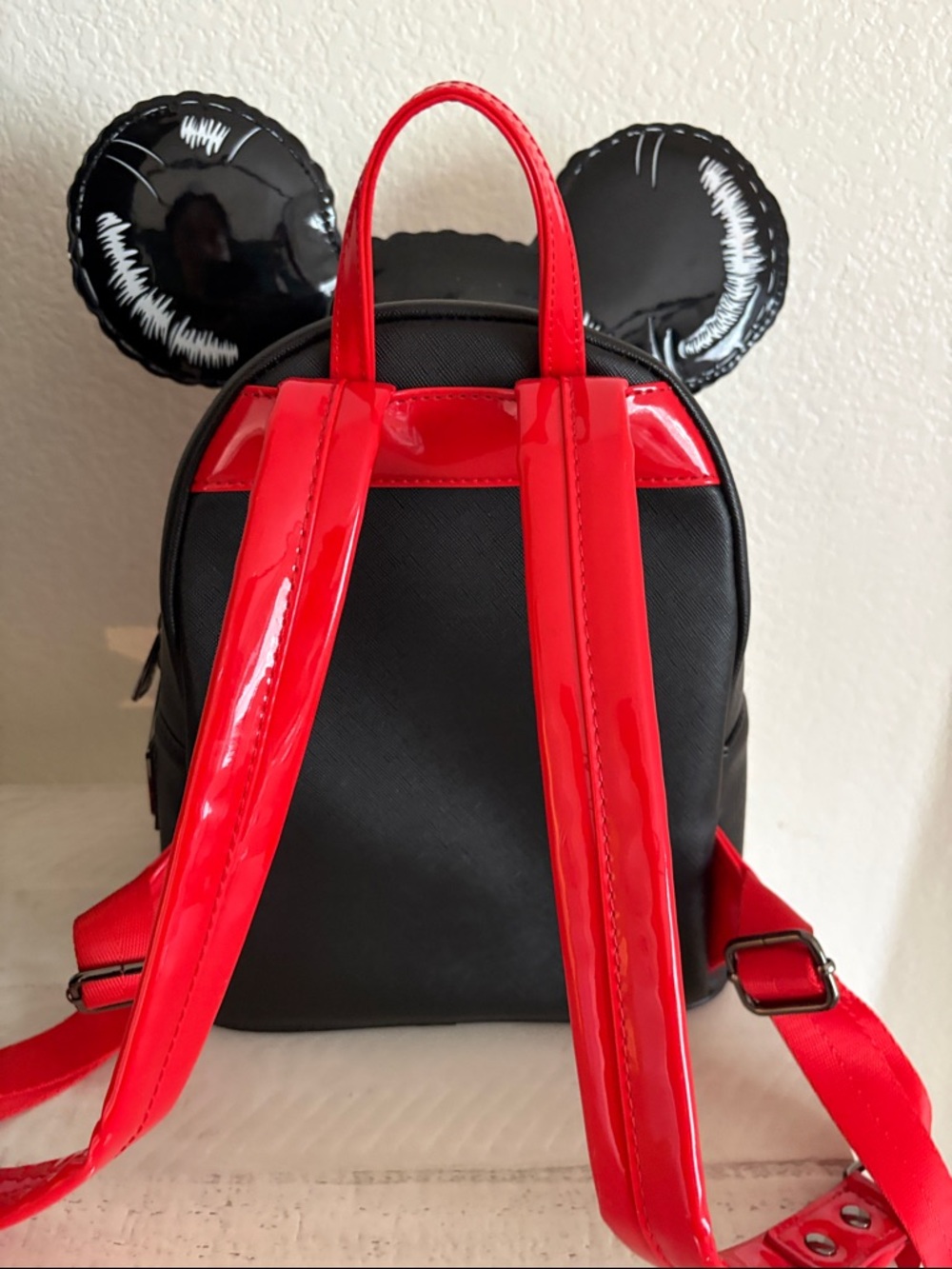 Loungefly Black, White and Red Character Mini Backpack - Picture 3 of 4